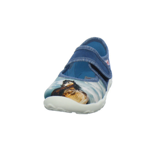 Superfit Bonny Hausschuhe Kinder Blau-kombi - 360° Ansicht