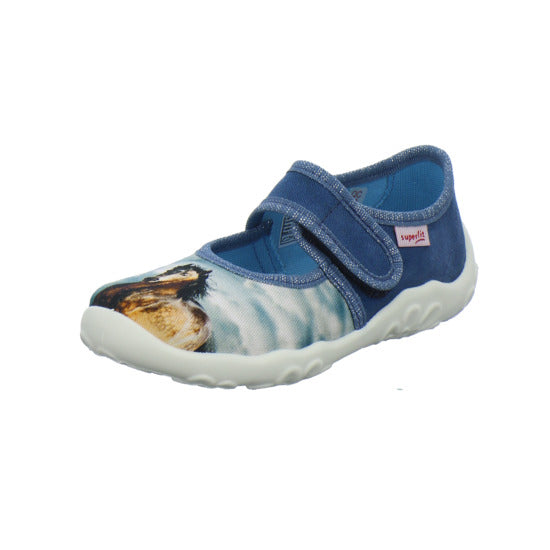 Superfit Bonny Hausschuhe Kinder Blau-kombi - 360° Ansicht