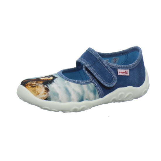 Superfit Bonny Hausschuhe Kinder Blau-kombi - 360° Ansicht
