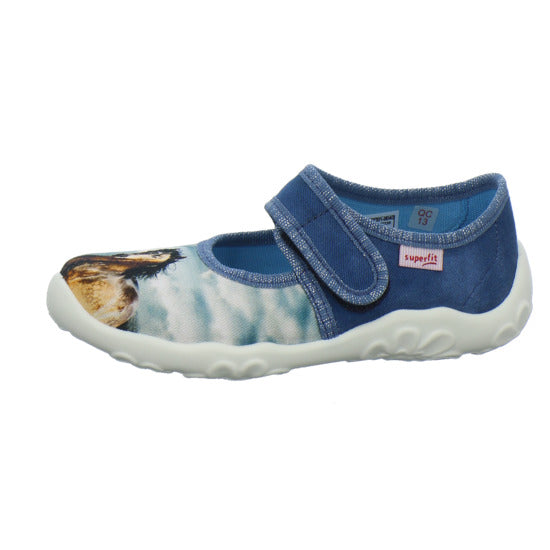 Superfit Bonny Hausschuhe Kinder Blau-kombi - 360° Ansicht