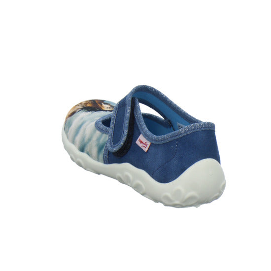 Superfit Bonny Hausschuhe Kinder Blau-kombi - 360° Ansicht