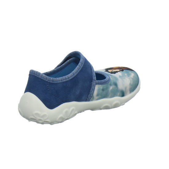 Superfit Bonny Hausschuhe Kinder Blau-kombi - 360° Ansicht