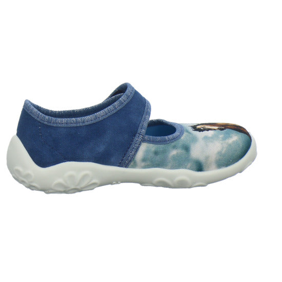 Superfit Bonny Hausschuhe Kinder Blau-kombi - 360° Ansicht