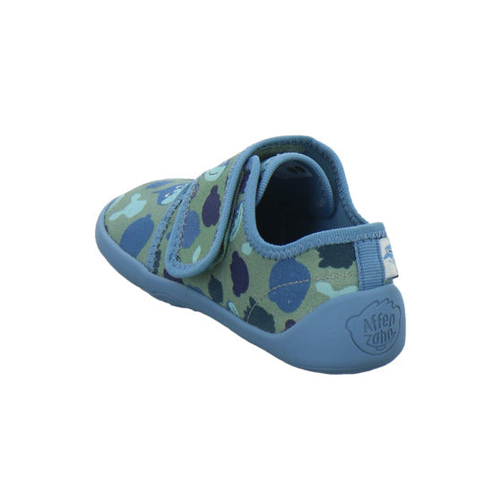 Affenzahn Hausschuhe Kinder Unisex - Kinder Baumwolle Movy Blau-kombi
