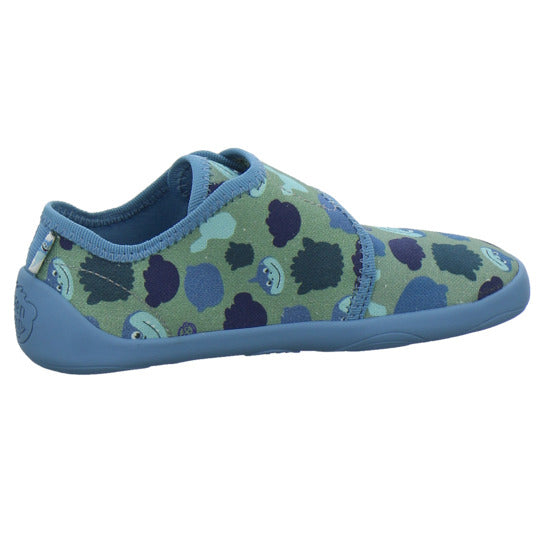 Affenzahn Hausschuhe Kinder Unisex - Kinder Baumwolle Movy Blau-kombi