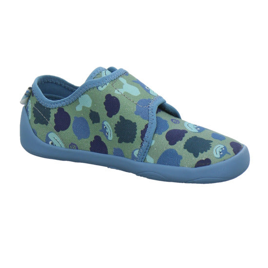 Affenzahn Hausschuhe Kinder Unisex - Kinder Baumwolle Movy Blau-kombi