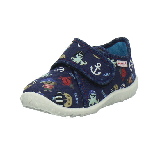 Superfit Hausschuhe Kinder Unisex - Kinder Spotty Blau-kombi