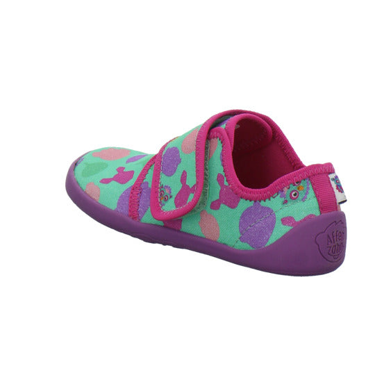 Affenzahn Hausschuhe Kinder Unisex - Kinder Baumwolle Movy Grün-kombi