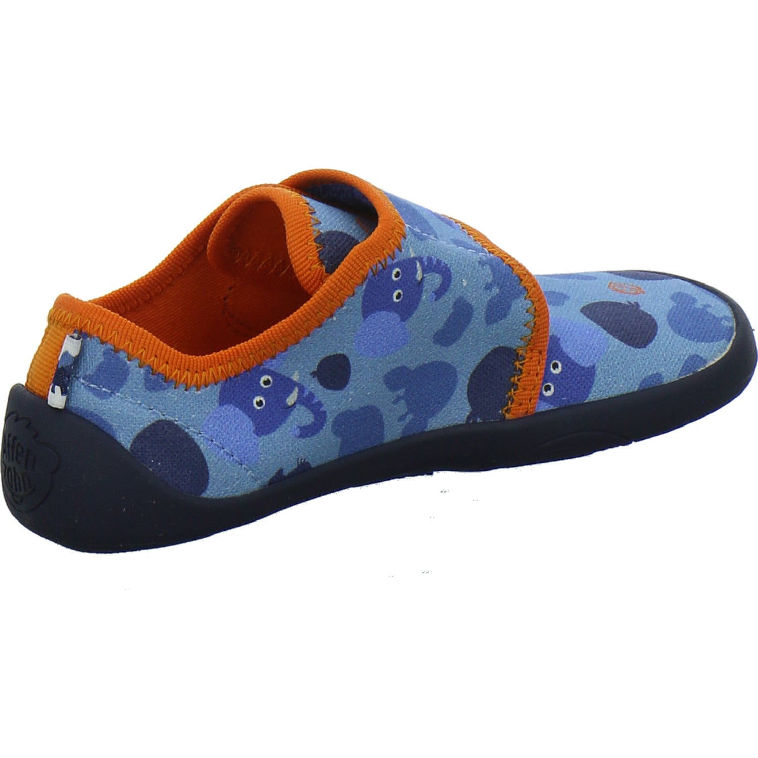 Affenzahn Baumwolle Movy Hausschuhe Kinder Blau-kombi