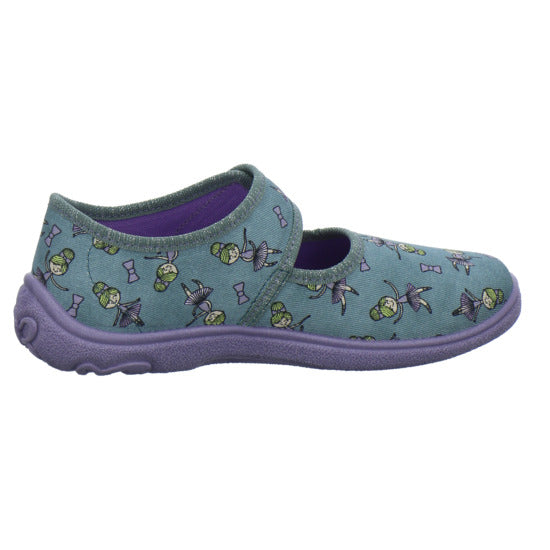 Superfit Belinda Hausschuhe Kinder Denim - 360° Ansicht