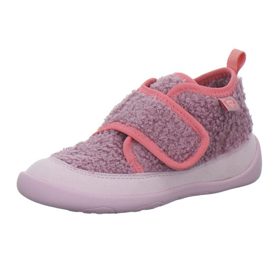 Affenzahn Vegan Fleecy Hausschuhe Kinder Rosa