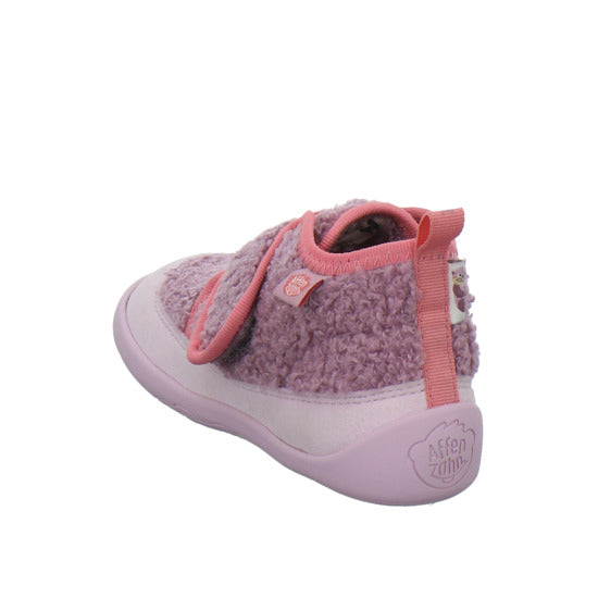 Affenzahn Vegan Fleecy Hausschuhe Kinder Rosa