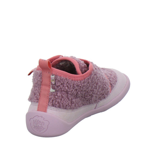 Affenzahn Vegan Fleecy Hausschuhe Kinder Rosa
