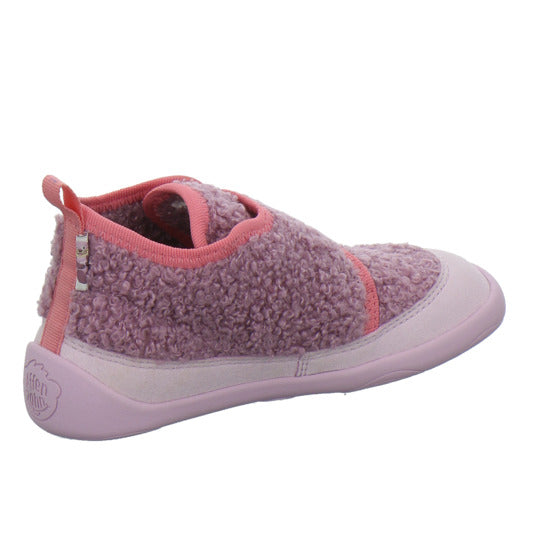 Affenzahn Vegan Fleecy Hausschuhe Kinder Rosa