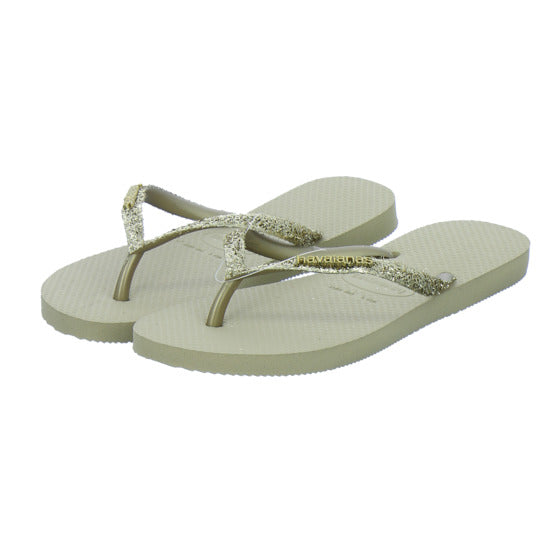 Havaianas Damen Damen Slim Glitter Gold