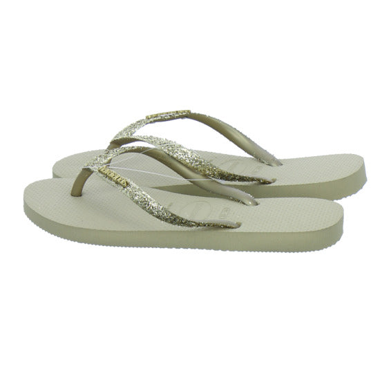 Havaianas Damen Damen Slim Glitter Gold