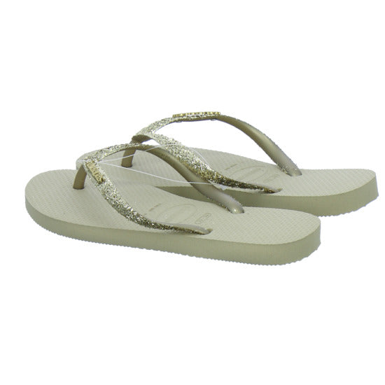 Havaianas Damen Damen Slim Glitter Gold