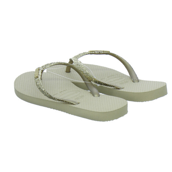 Havaianas Damen Damen Slim Glitter Gold