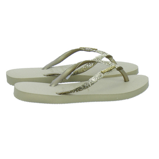 Havaianas Damen Damen Slim Glitter Gold