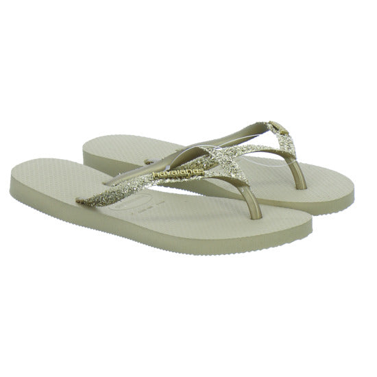 Havaianas Damen Damen Slim Glitter Gold