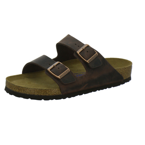 Birkenstock Arizona Weichbettung Herren Pantoletten Dunkelbraun - 360° Ansicht