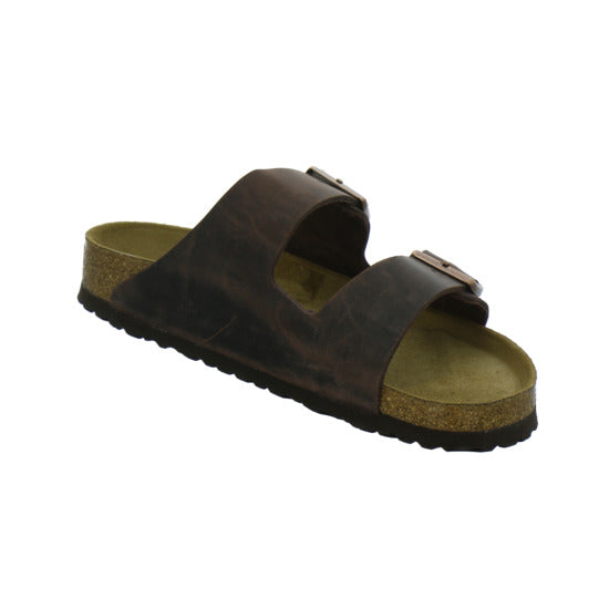 Birkenstock Arizona Weichbettung Herren Pantoletten Dunkelbraun - 360° Ansicht