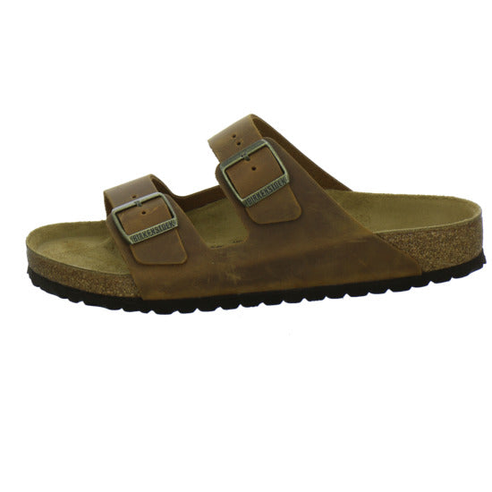 Birkenstock Arizona Herren Pantoletten Mittelbraun - 360° Ansicht