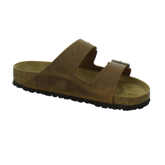Birkenstock Arizona Herren Pantoletten Mittelbraun - 360° Ansicht