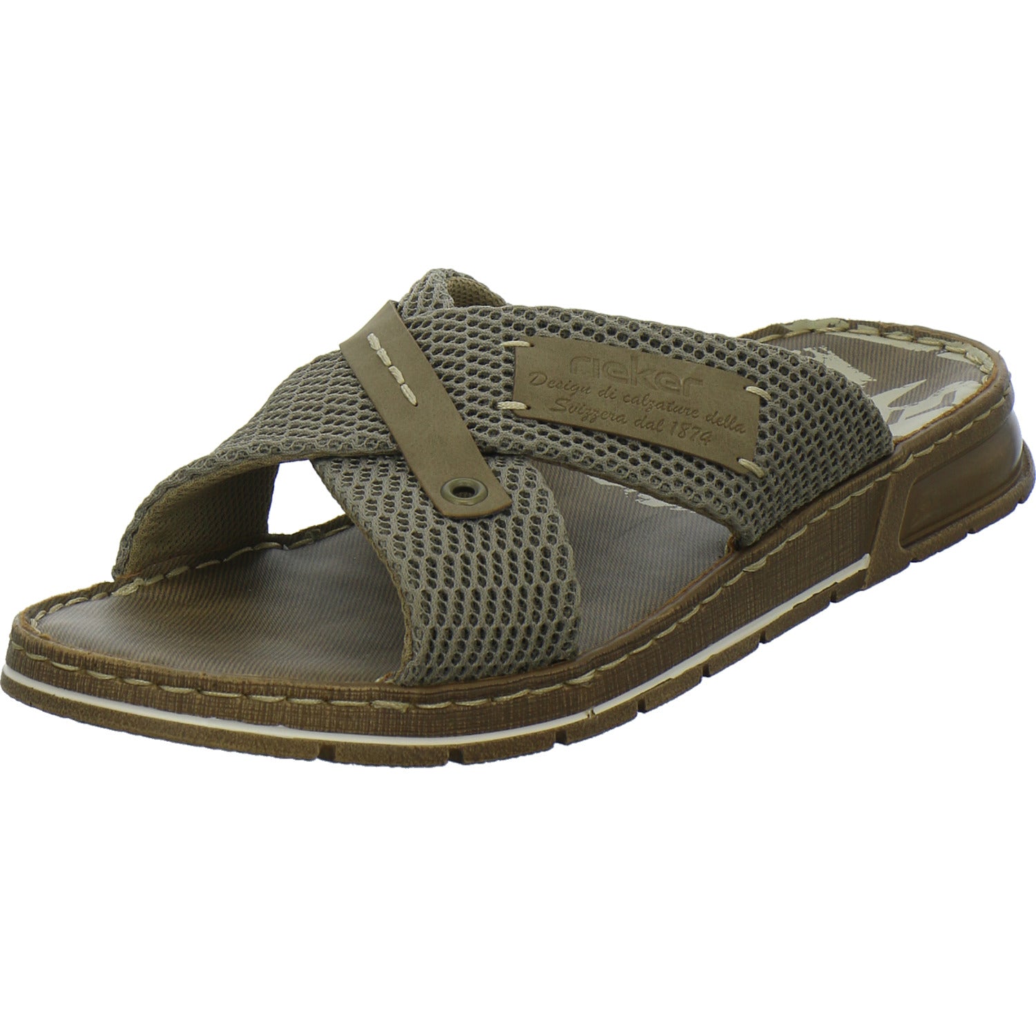 Rieker Herren Pantoletten taupe