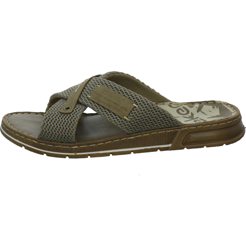 Rieker Herren Pantoletten taupe