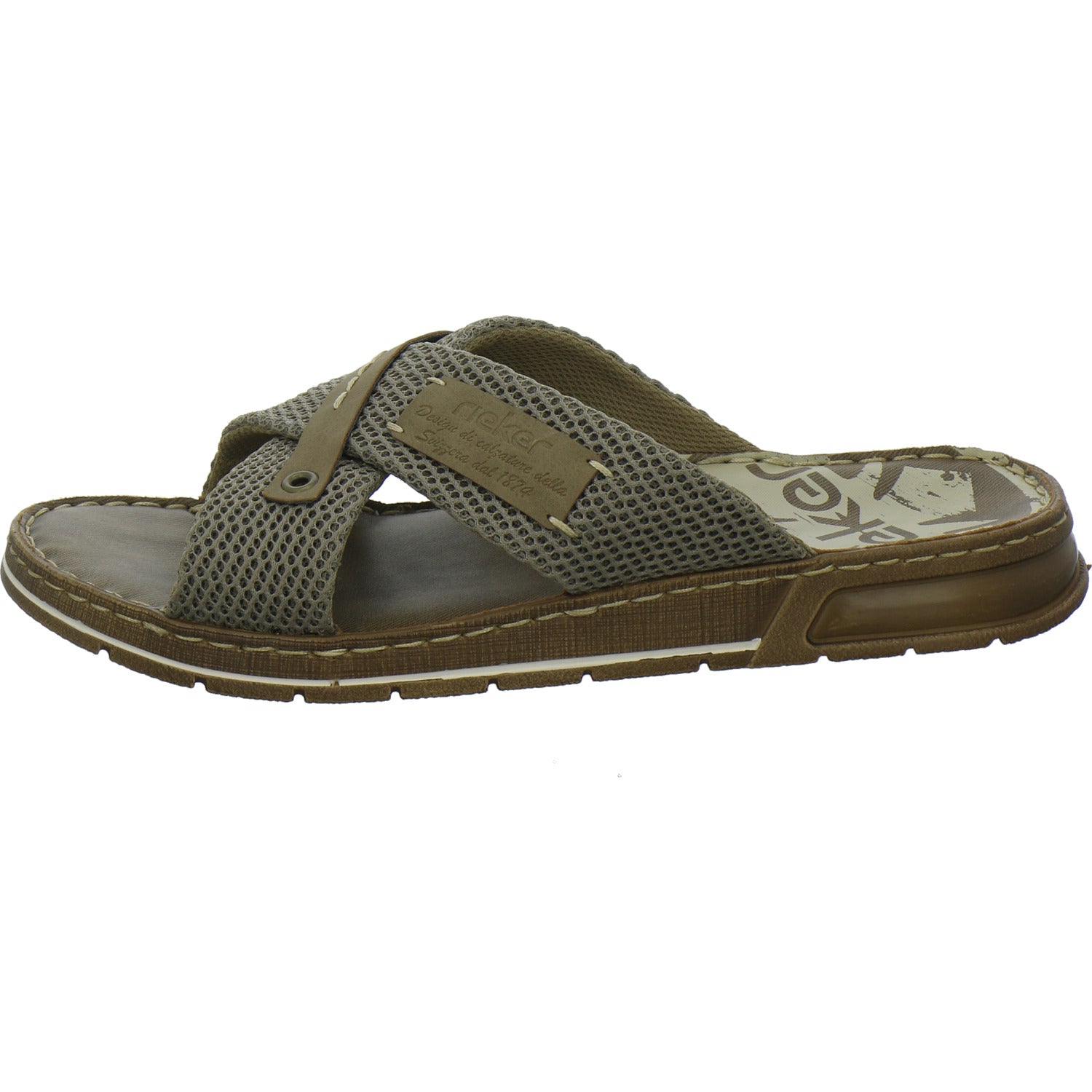 Rieker Herren Pantoletten taupe