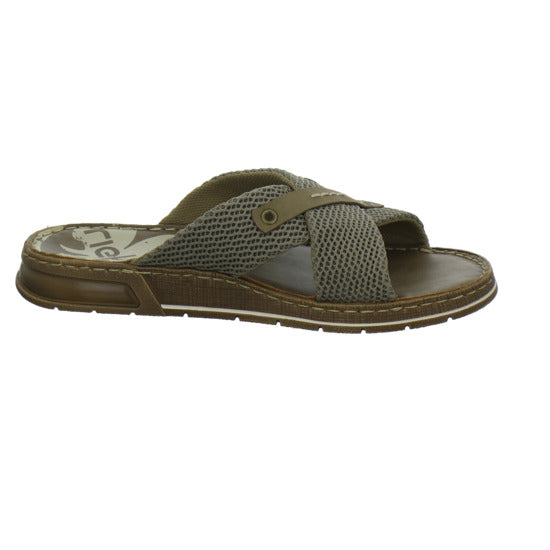 Rieker Herren Pantoletten taupe