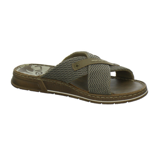 Rieker Herren Pantoletten taupe