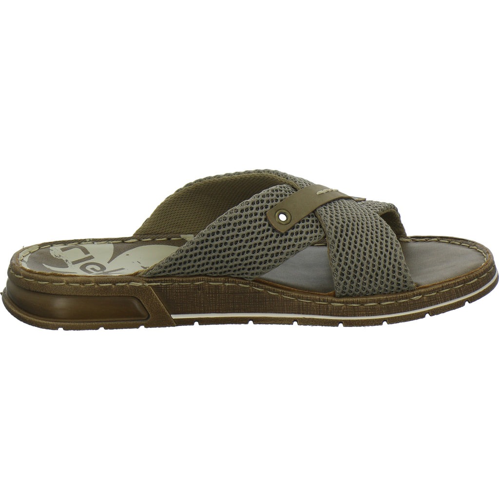 Rieker Herren Pantoletten taupe