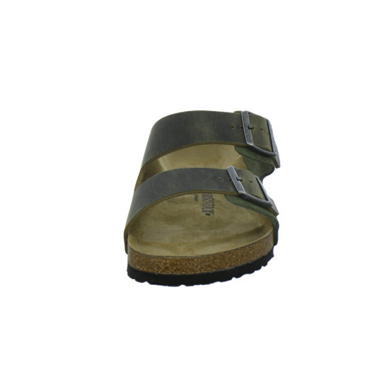 Birkenstock Arizona Herren Pantoletten oliv - 360° Ansicht