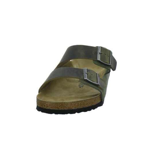 Birkenstock Arizona Herren Pantoletten oliv - 360° Ansicht