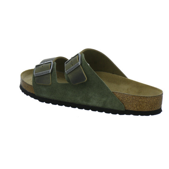 Birkenstock Arizona Herren Pantoletten oliv - 360° Ansicht