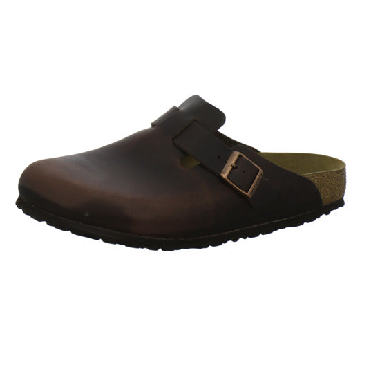 Birkenstock Boston Herren Pantoletten Dunkelbraun - 360° Ansicht