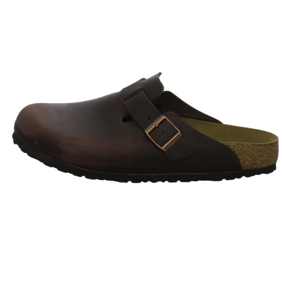 Birkenstock Boston Herren Pantoletten Dunkelbraun - 360° Ansicht