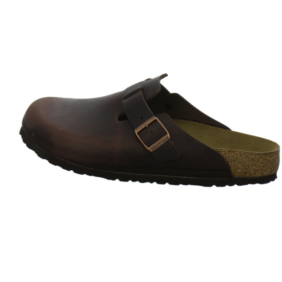 Birkenstock Boston Herren Pantoletten Dunkelbraun - 360° Ansicht