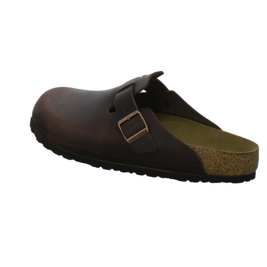 Birkenstock Boston Herren Pantoletten Dunkelbraun - 360° Ansicht