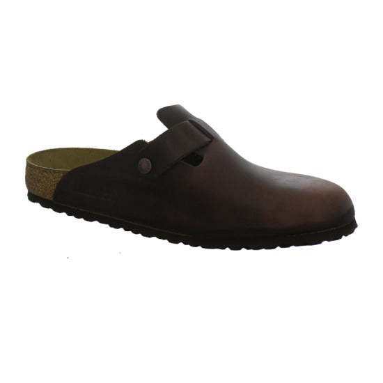 Birkenstock Boston Herren Pantoletten Dunkelbraun - 360° Ansicht