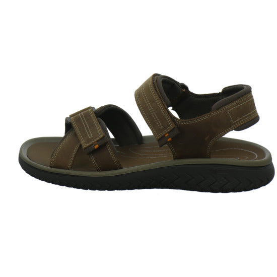 Clarks Wesley Shore Herren Sandaletten Dunkelbraun - 360° Ansicht