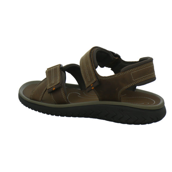 Clarks Wesley Shore Herren Sandaletten Dunkelbraun - 360° Ansicht