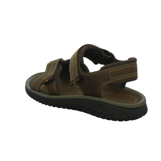 Clarks Wesley Shore Herren Sandaletten Dunkelbraun - 360° Ansicht