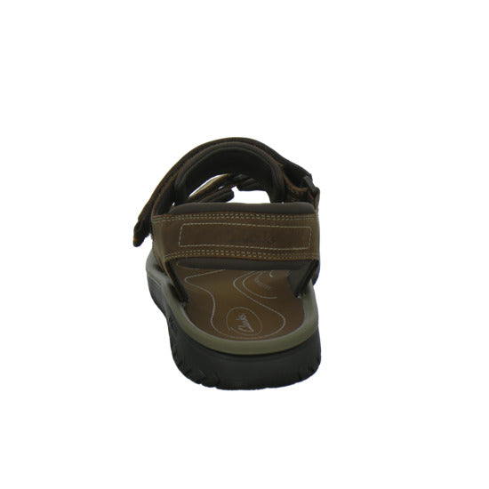 Clarks Wesley Shore Herren Sandaletten Dunkelbraun - 360° Ansicht