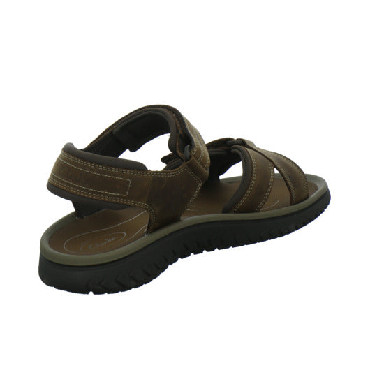 Clarks Wesley Shore Herren Sandaletten Dunkelbraun - 360° Ansicht