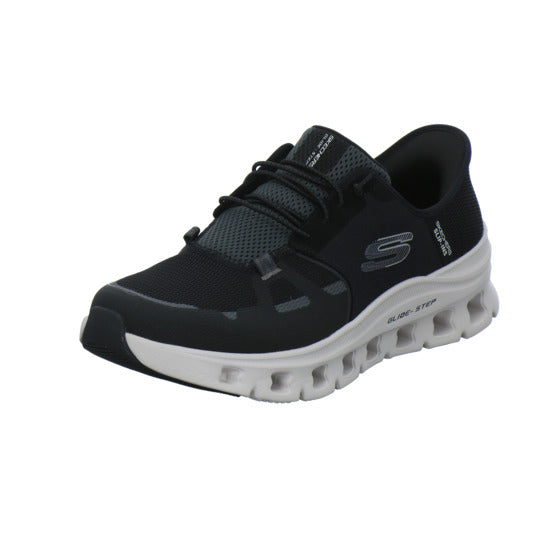 Skechers Glide Step Schnürhalbschuhe Schwarz - 360° Ansicht