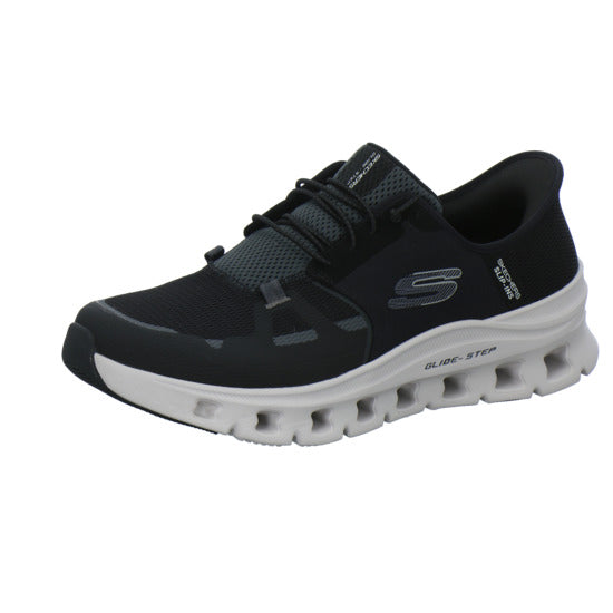 Skechers Glide Step Schnürhalbschuhe Schwarz - 360° Ansicht