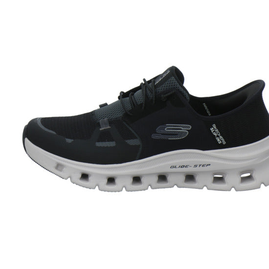 Skechers Glide Step Schnürhalbschuhe Schwarz - 360° Ansicht